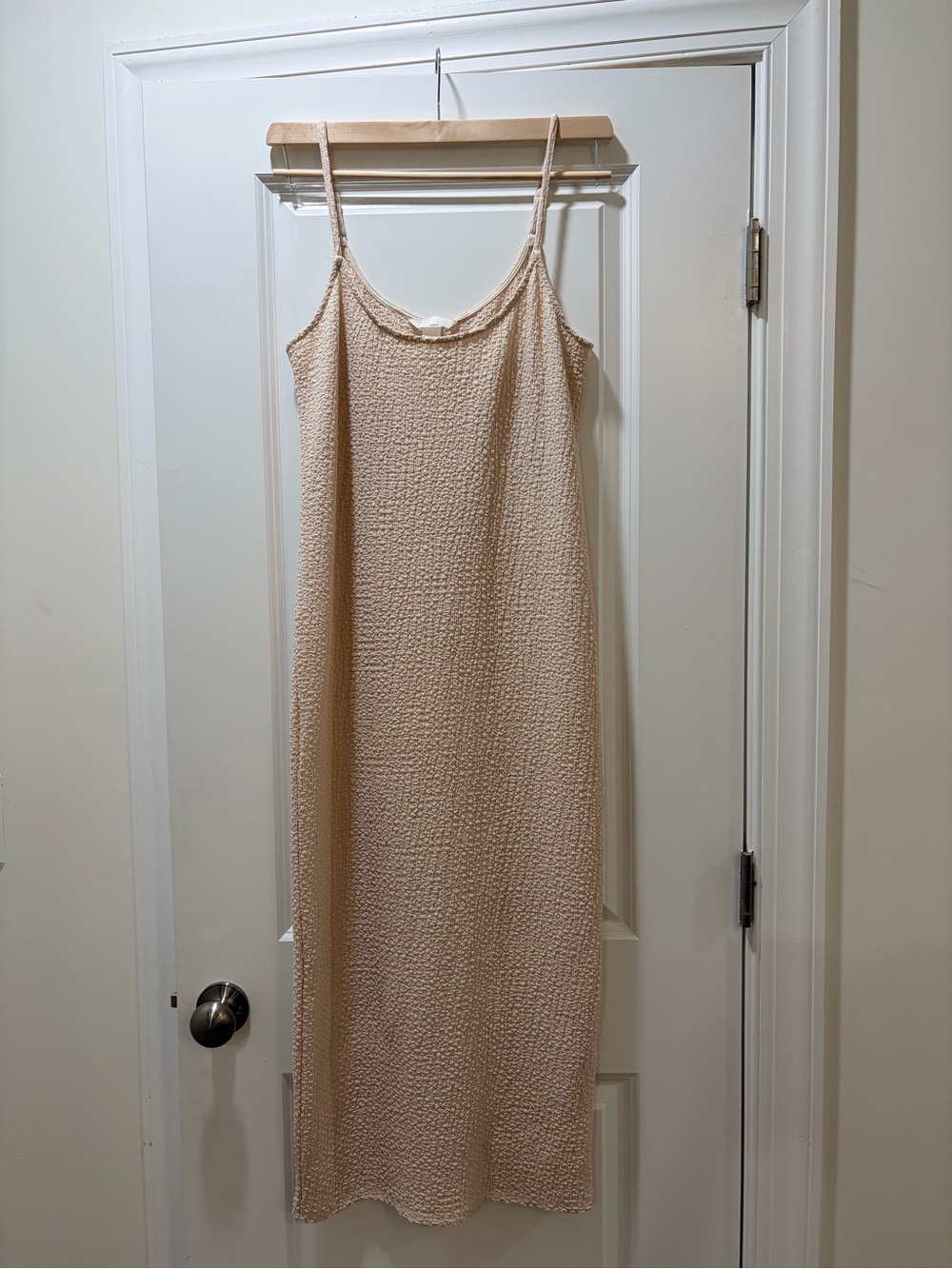 H&M Cream Textured Slip dress